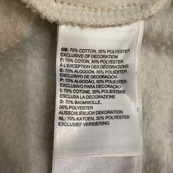 The North Face Cream Hoodie Sweatshirt Unisex mens XL womens XXL - Picture 10 of 12